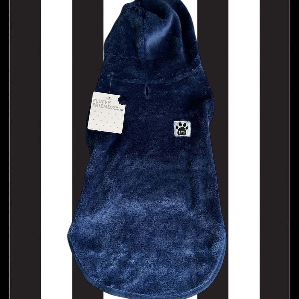 NWT Fluffy Friends Pet Apparel Fleece Hooded Vest 16”